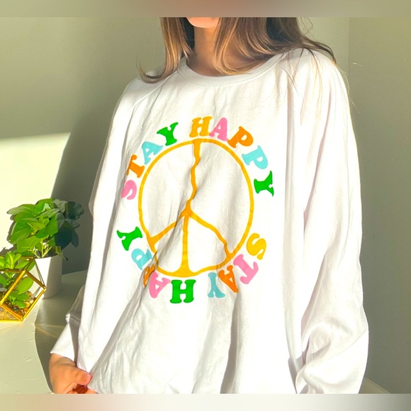 Target Tops - “ Stay Happy” crewneck